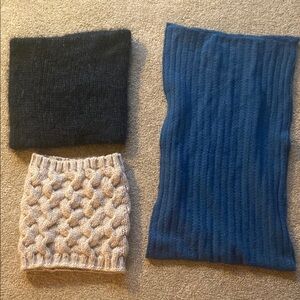 Cozy Knit Scarf and Neck Warmer Set
